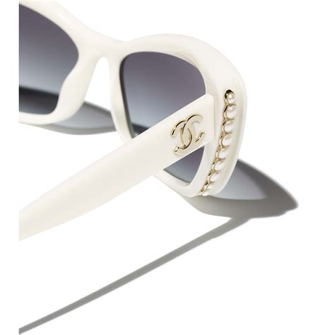 chanel sunglasses plastic white|chanel sunglasses women white.